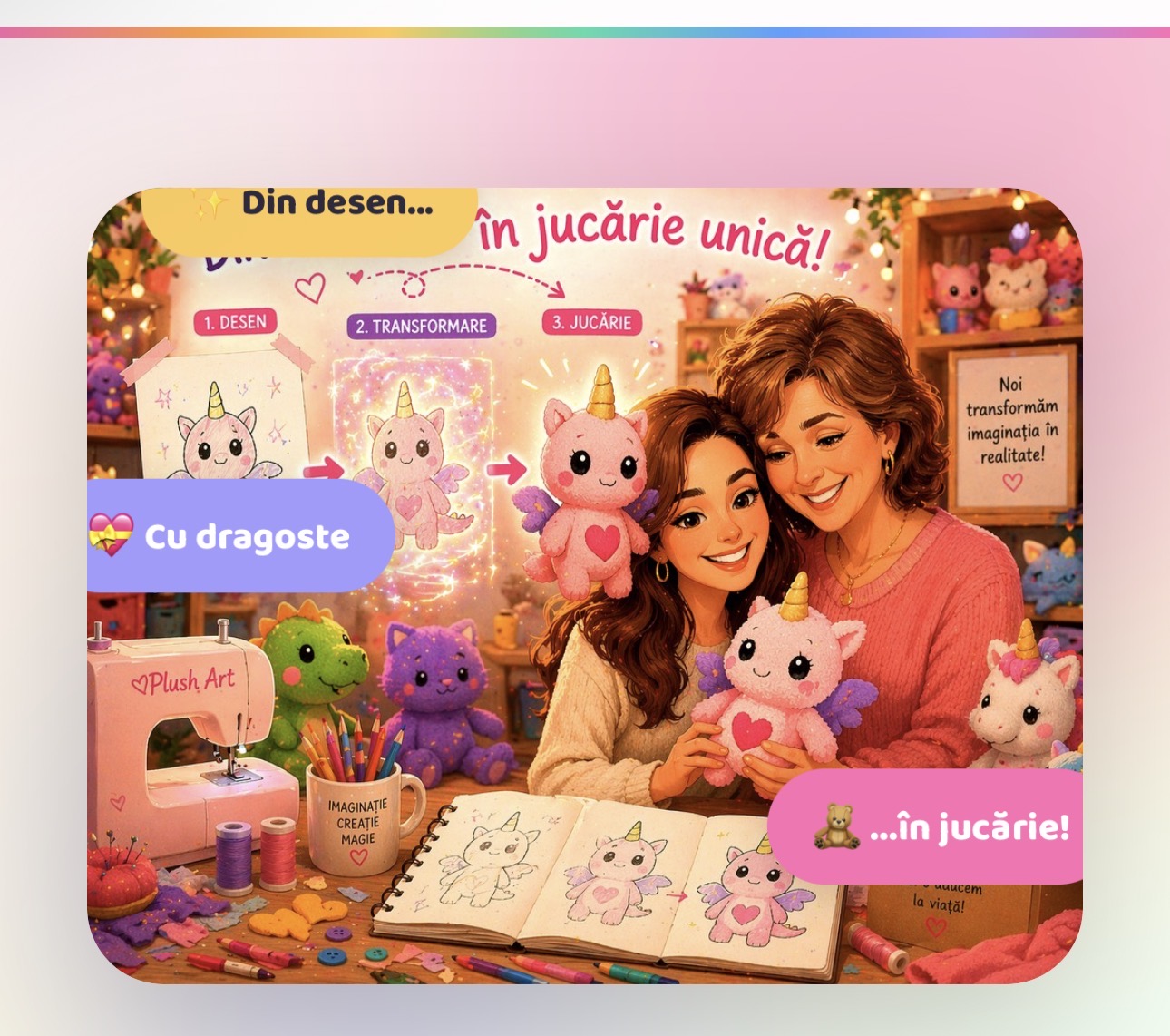Plush Art — Din desen în jucărie unică